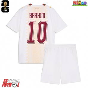 Marruecos Brahim Diaz #10 Segunda Equipación Niños Mundial 2026 Manga Corta (+ Pantalones cortos)